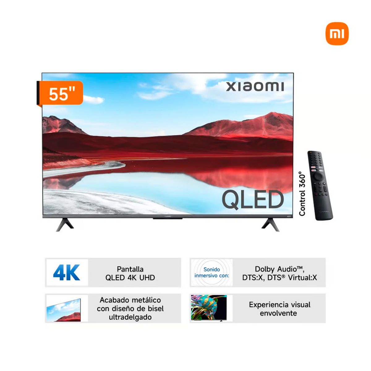 XIAOMI - Televisor Xiaomi QLED 55" UHD 4K GOOGLE TV Smart TV A PRO 2025