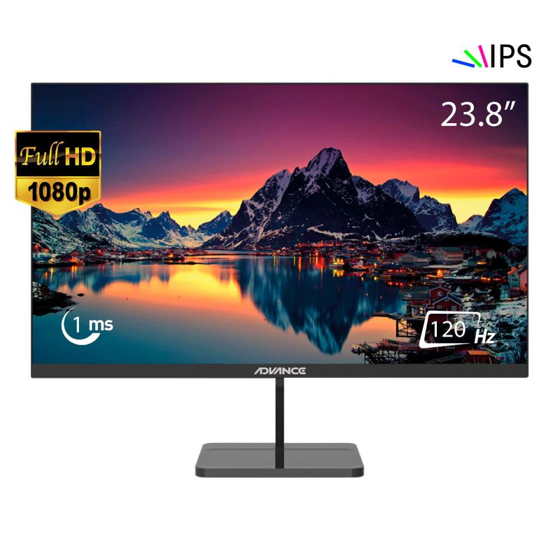 ADVANCE - Monitor plano Advance ADV-2453S 238 IPS HDMI VGA speakers