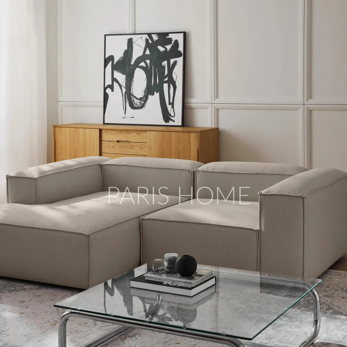 GENERICO - Sofá Izquierdo Rinconero Monarch  Tejido - Taupe