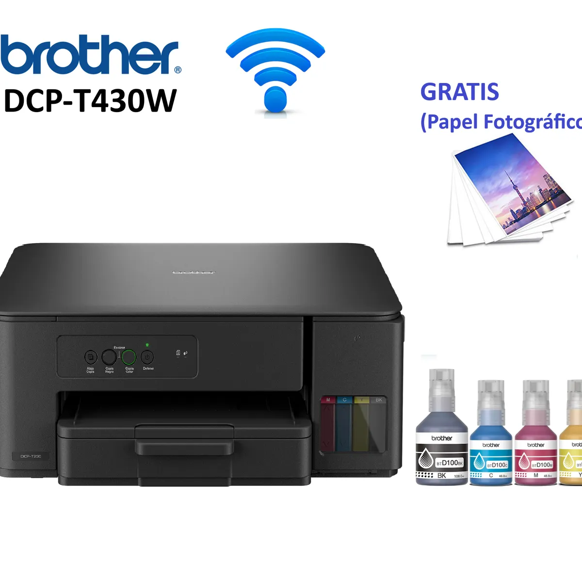 BROTHER - Impresora Multifuncional Brother DCP-T430W WIFI T430W