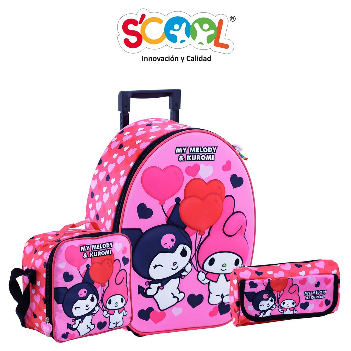 SCOOL - SET MALETA OFICIO EVA 3D HELLO KITTY & F 804438