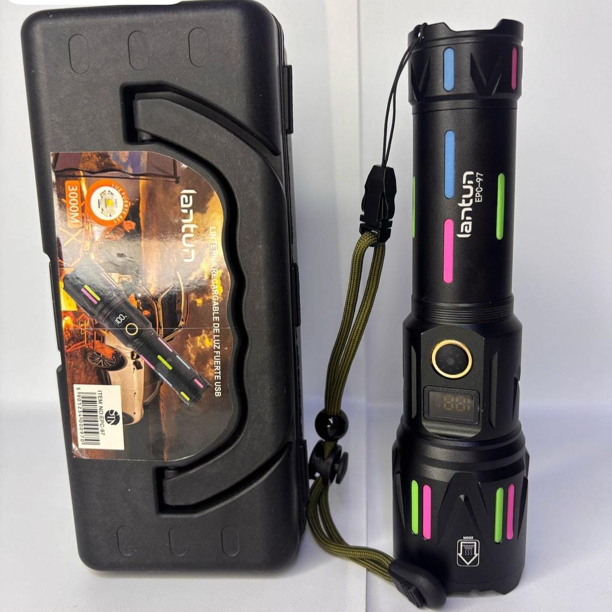 GENERICO - LINTERNA RECARGABLE CON ZOOM LANTUN EPC-96 DE 3800M LUZ FUERTE  A51