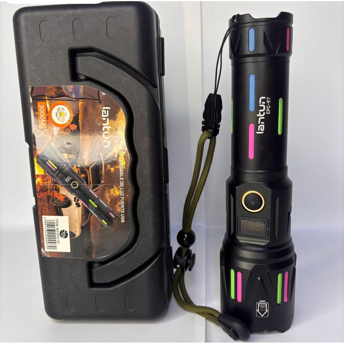 GENERICO - LINTERNA RECARGABLE CON ZOOM LANTUN EPC-96 DE 3800M LUZ FUERTE  A51