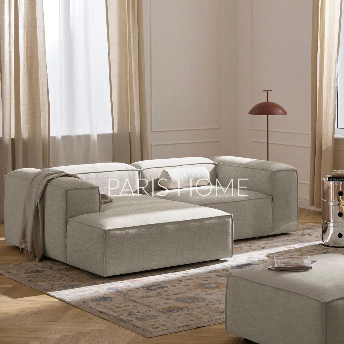 GENERICO - Sofá Izquierdo Rinconero Monarch Lino - Gris