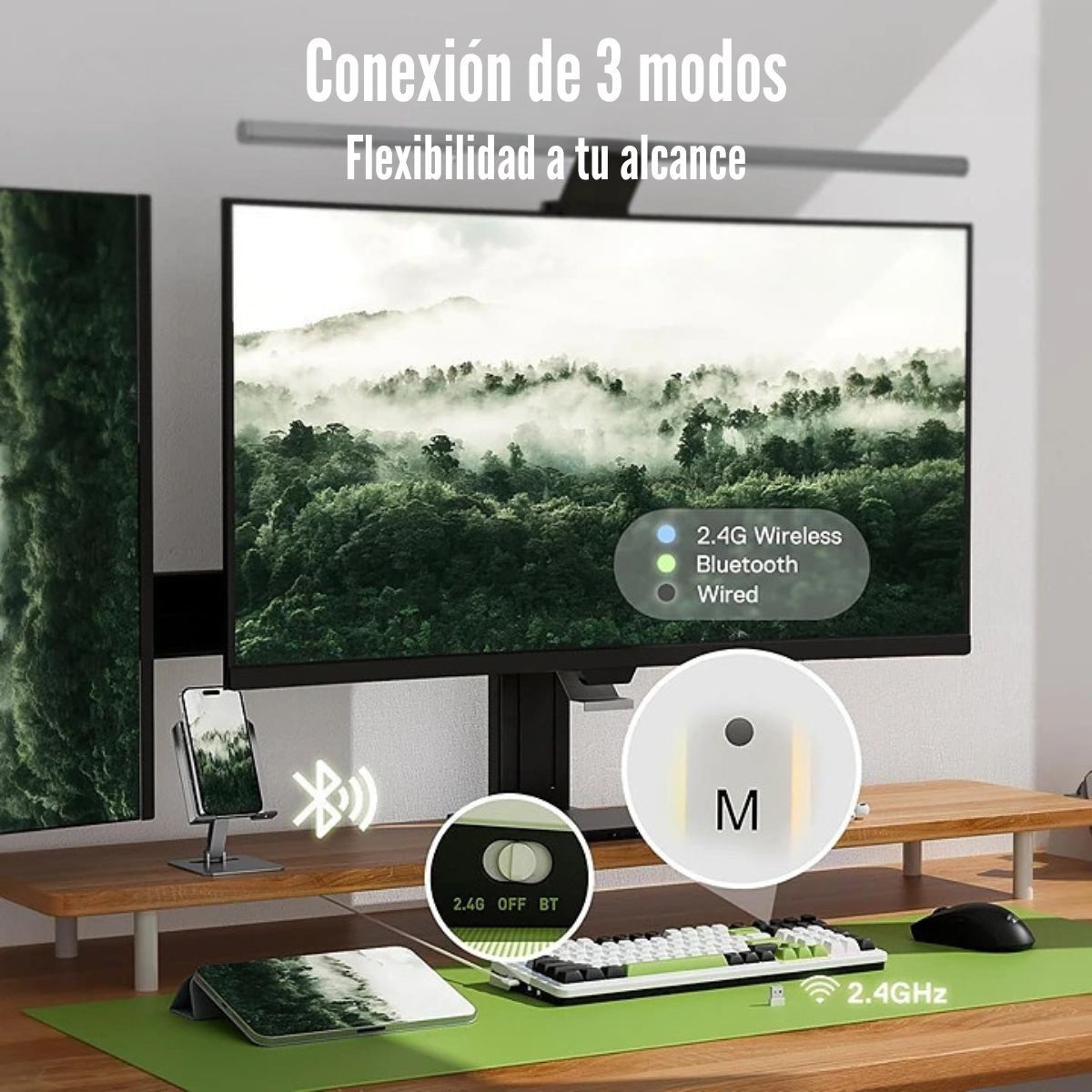 REDRAGON - Redragon - Teclado Eisa Max K686WBG RGB Wireless