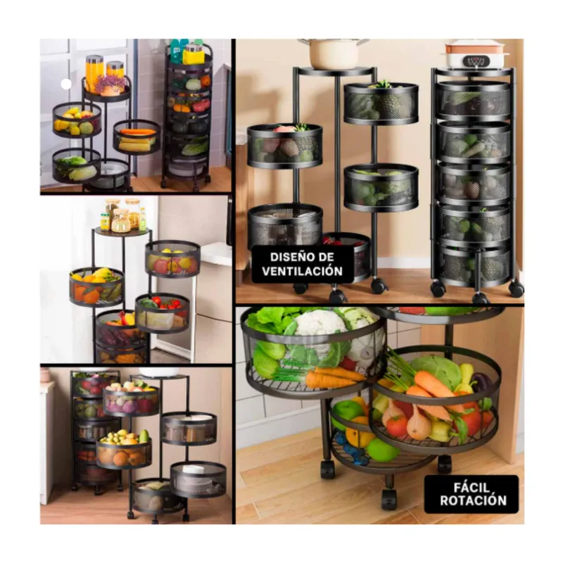 GENERICO - VERDULERO GIRATORIO CON 5 DIVISIONES