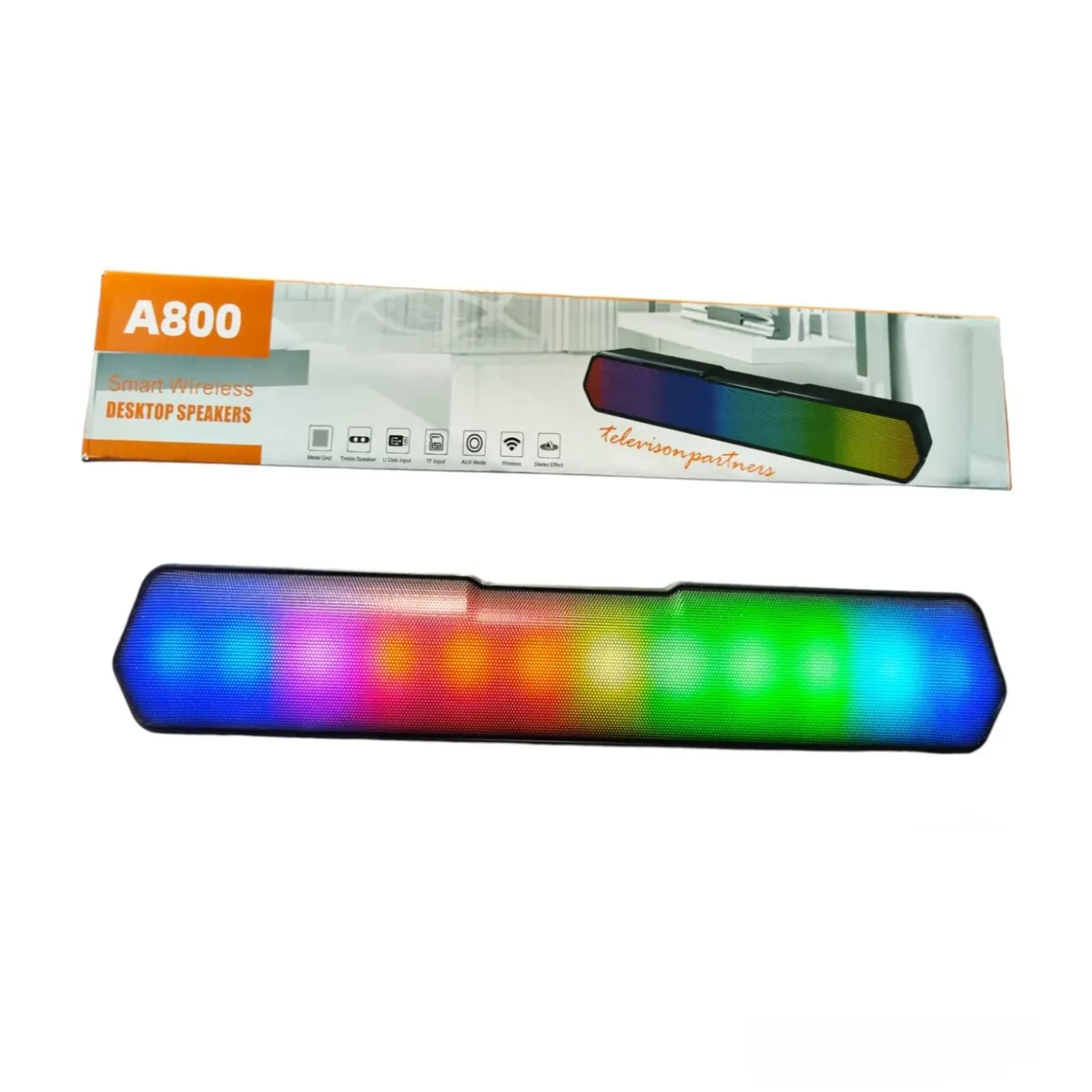 GENERICO - Parlante Barra Bluetooth Altavoz con Luz LED RGB de Sonido