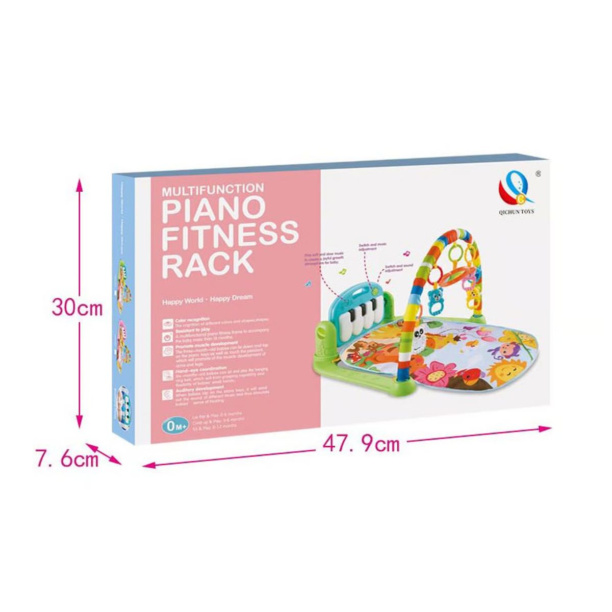 GENERICO - Gimnasio para Bebe con Piano Musical 3 en 1 Color Rosado