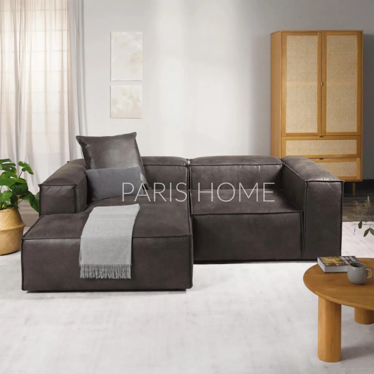 GENERICO - Sofá Izquierdo Rinconero Monarch Ultracuero - Taupe