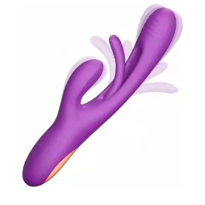GENERICO - CONSOLADOR DILDO VIBRADOR CONEJO 3 EN 1 CON PUNTO G Y MAS