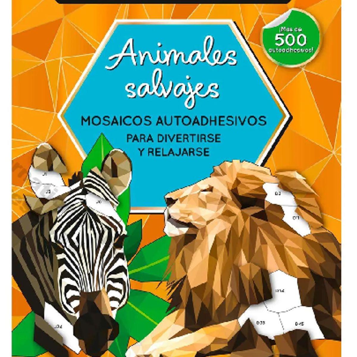 GENERICO - Libro Infantil Mosaicos con Pegatinas - Animales Salvajes