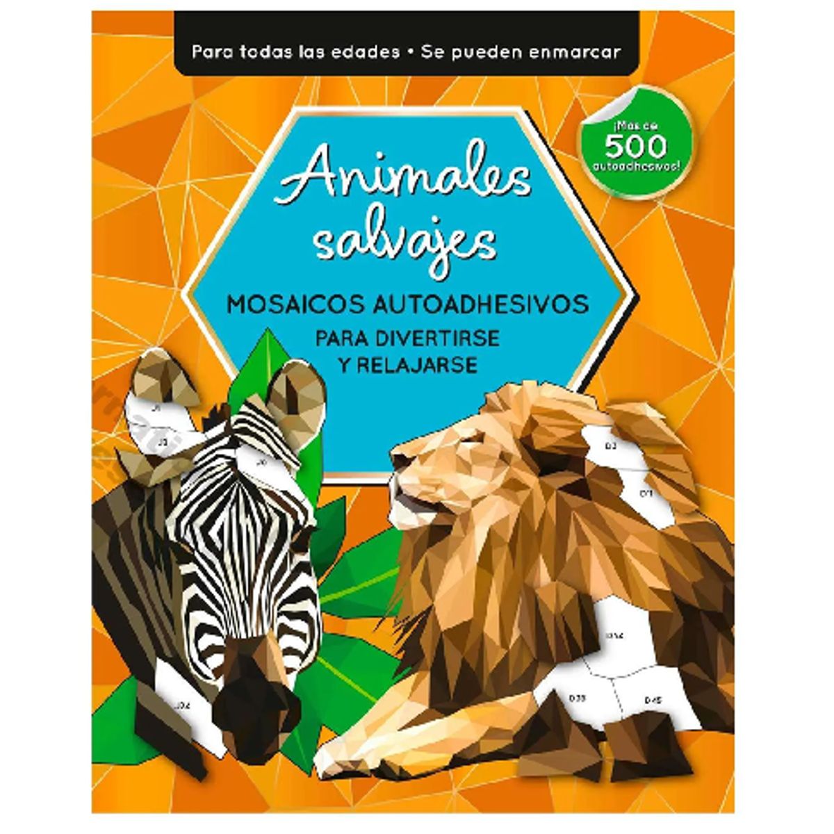 GENERICO - Libro Infantil Mosaicos con Pegatinas - Animales Salvajes