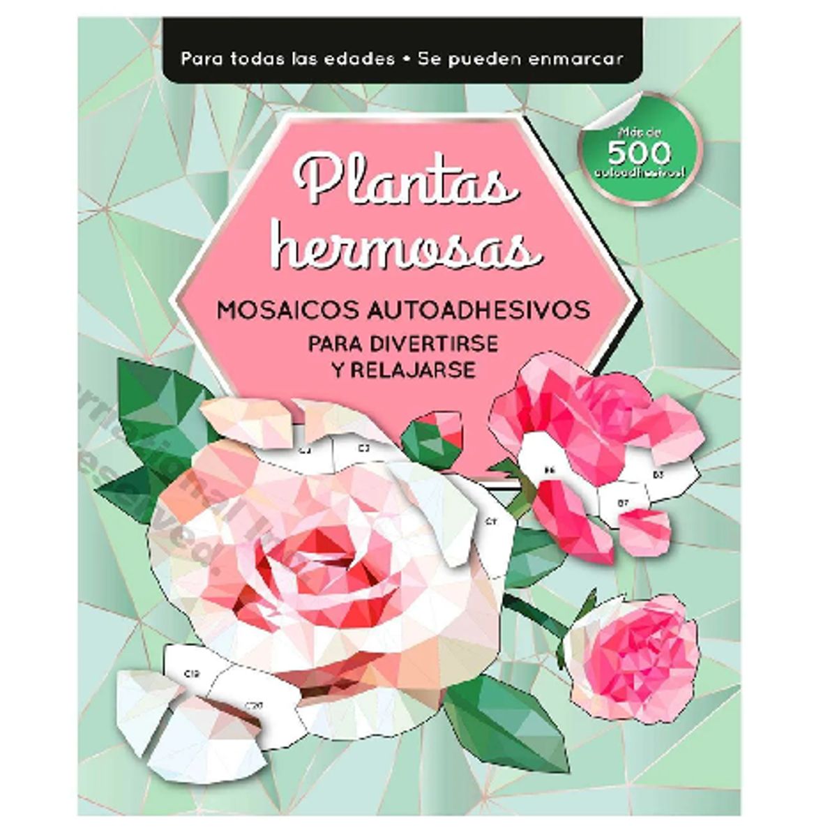 GENERICO - Libro Infantil Mosaicos con Pegatinas - Plantas Hermosas