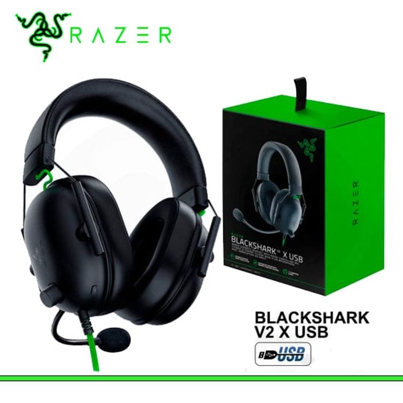 RAZER - AUDIFONO RAZER BLACKSHARK V2 X USB BLACK EDITION SONIDO 7.1
