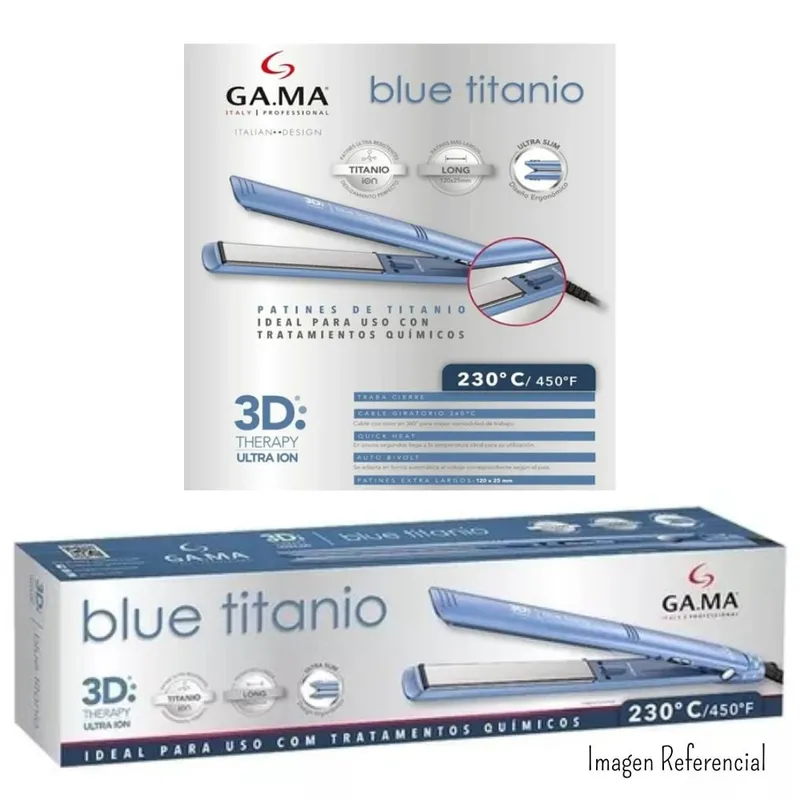 Titanio Alisadora Gama Titanium Plancha Alisadora Gama Blue