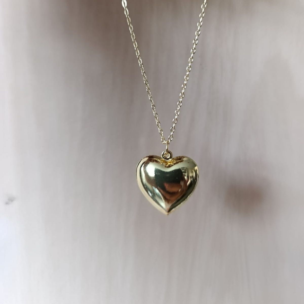 GENERICO - Collar  Corazonado de Acero Inoxidable