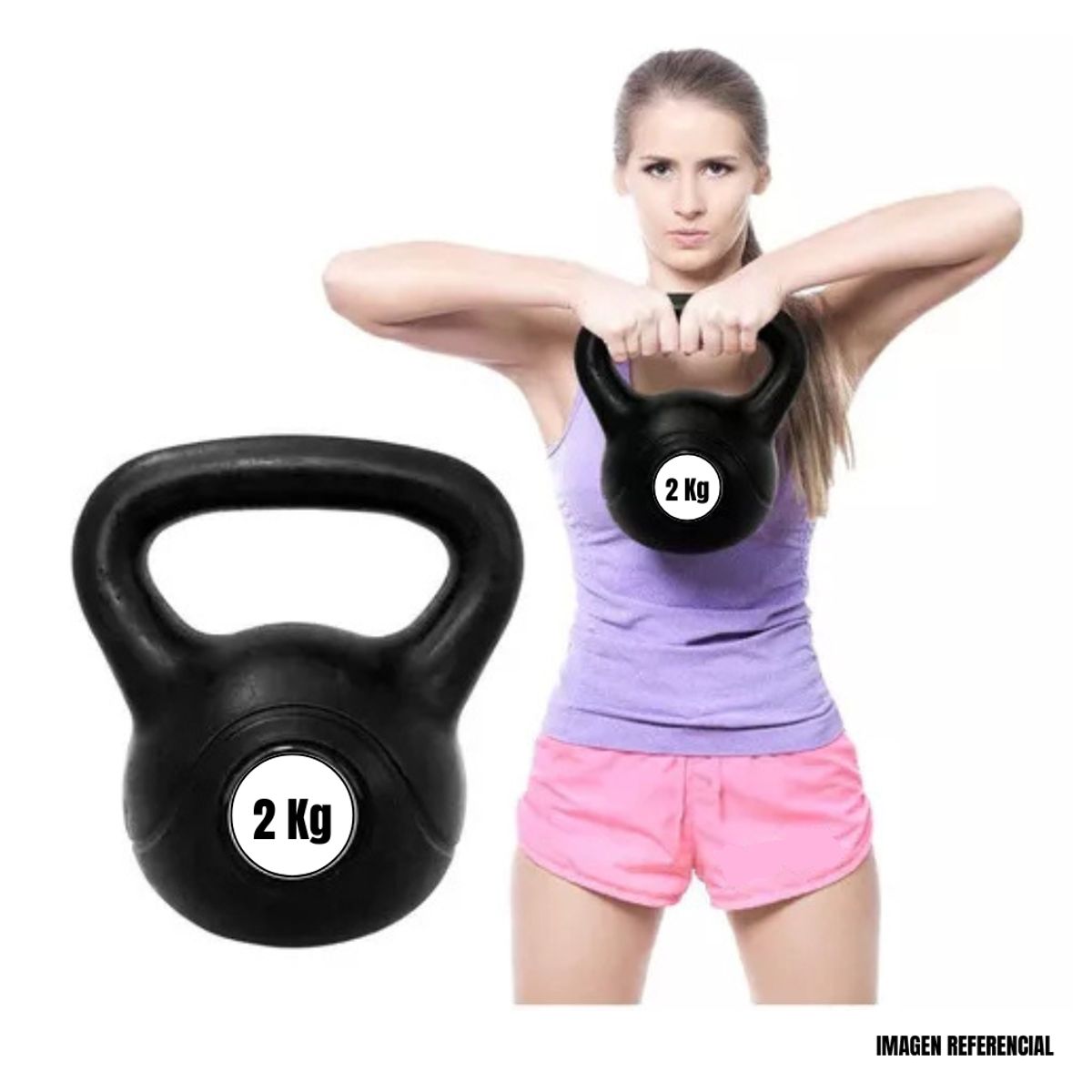 Pesa Rusa Kettebells de PVC 2Kg, marca GENERICO - Foto 2