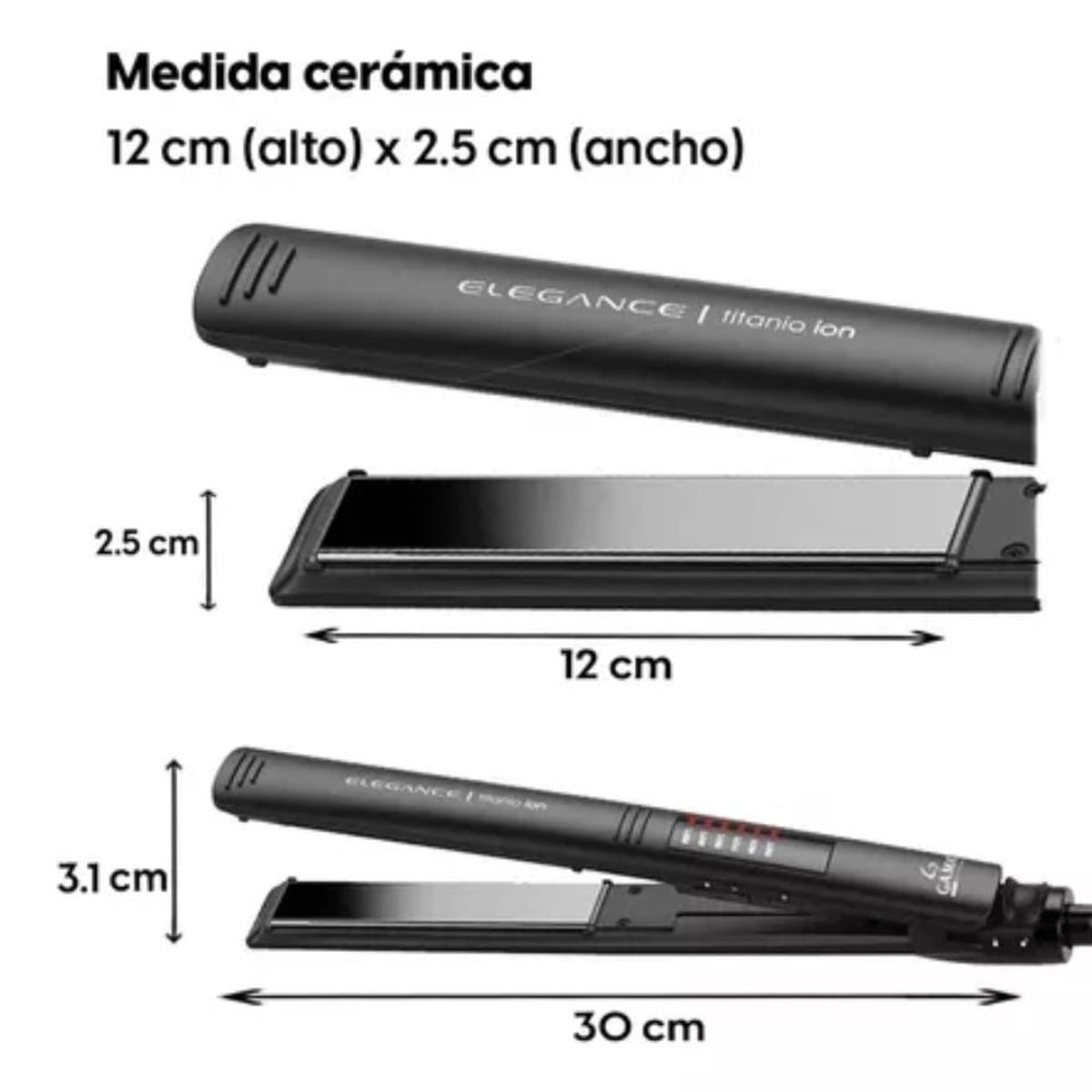 GAMA - Plancha Alisadora Gama Elegance Led Ion Titanio