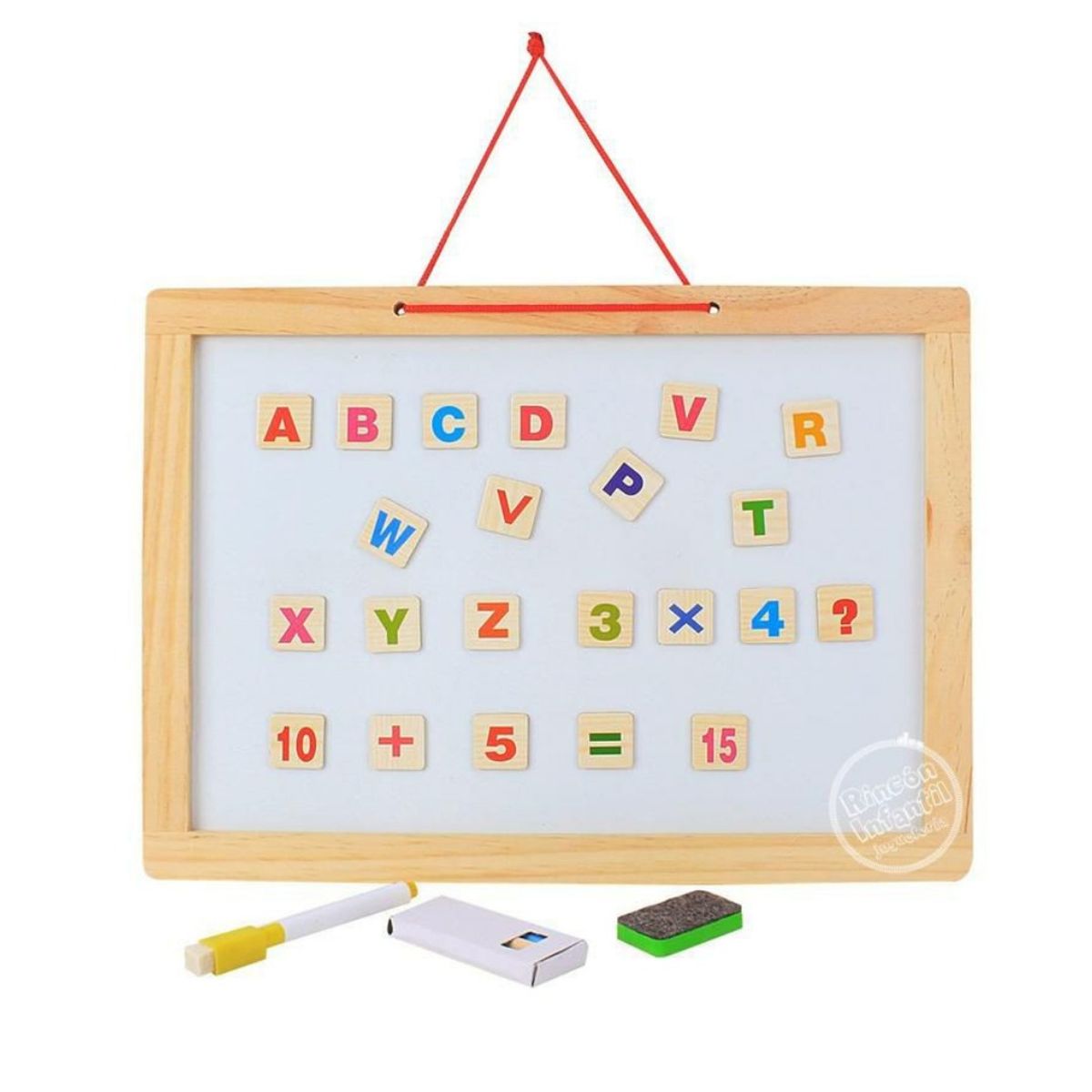 GENERICO - Pizarra Didáctica Imantada A4 30x20cm 2 cara Acrilico y Tiza