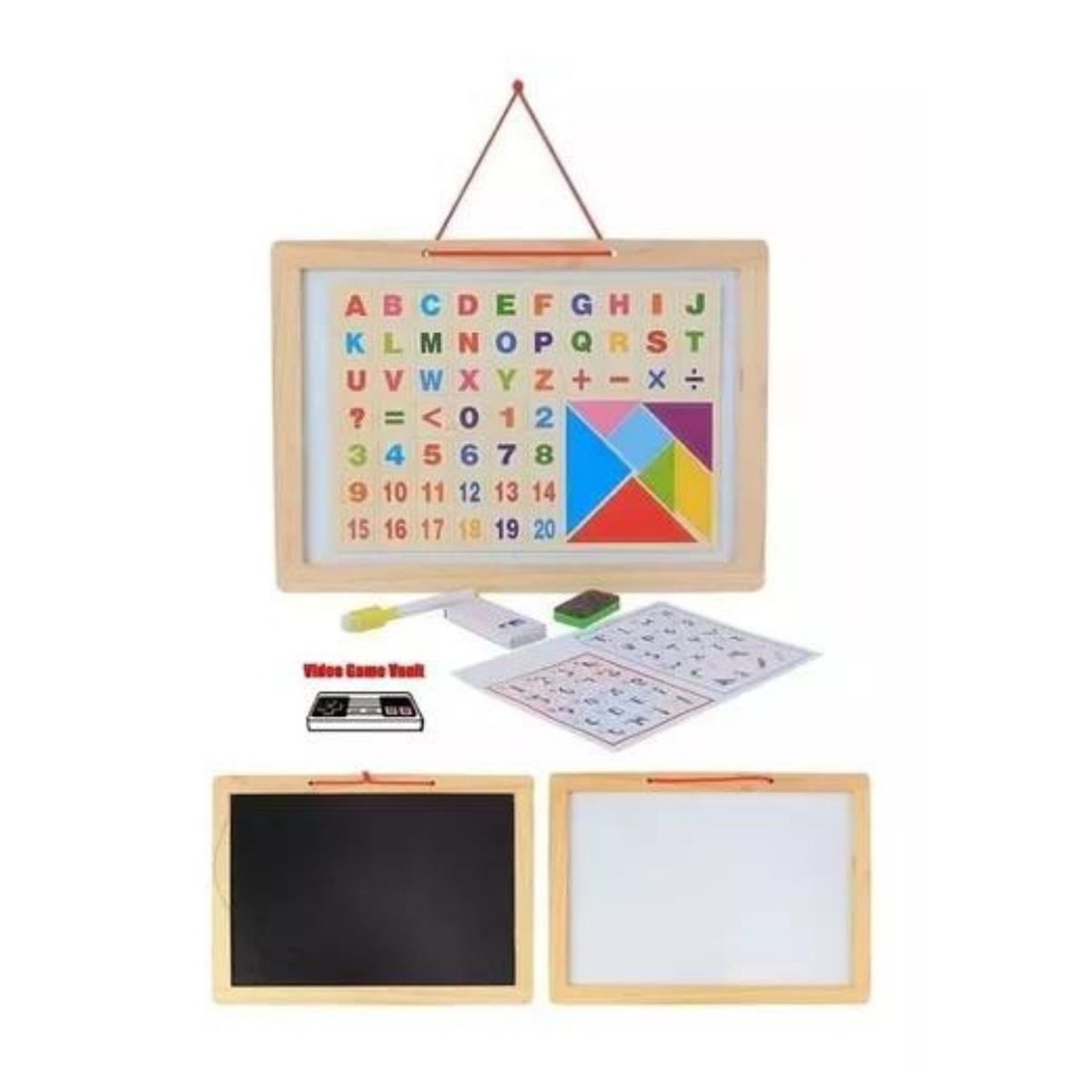 GENERICO - Pizarra Didáctica Imantada A4 30x20cm 2 cara Acrilico y Tiza