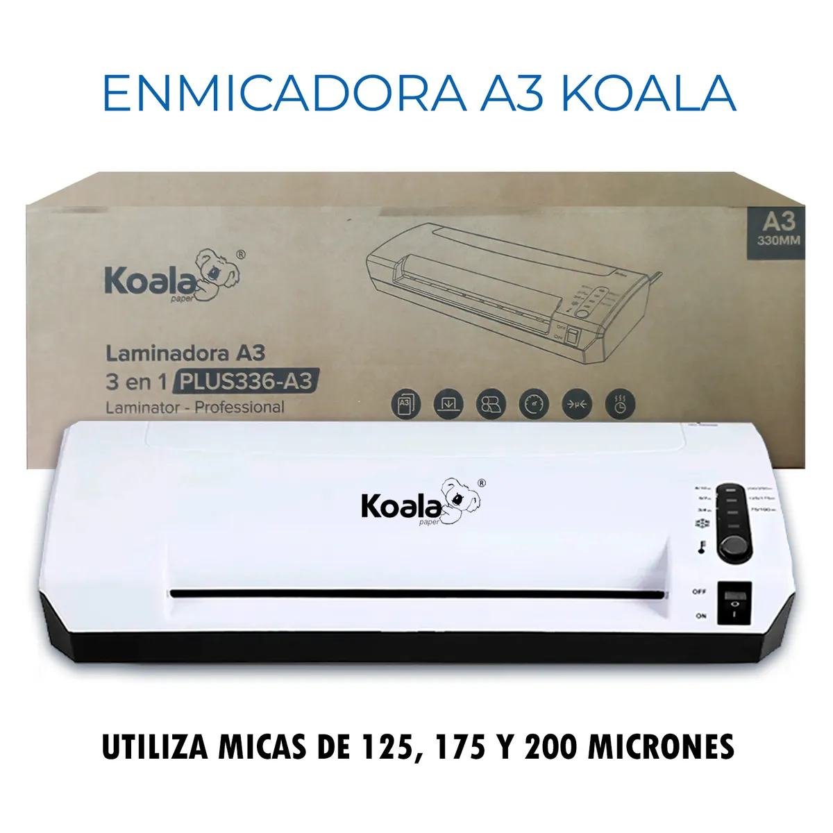 KOALA - Combo Enmicadora A3 + Guillotina A4 Metalica