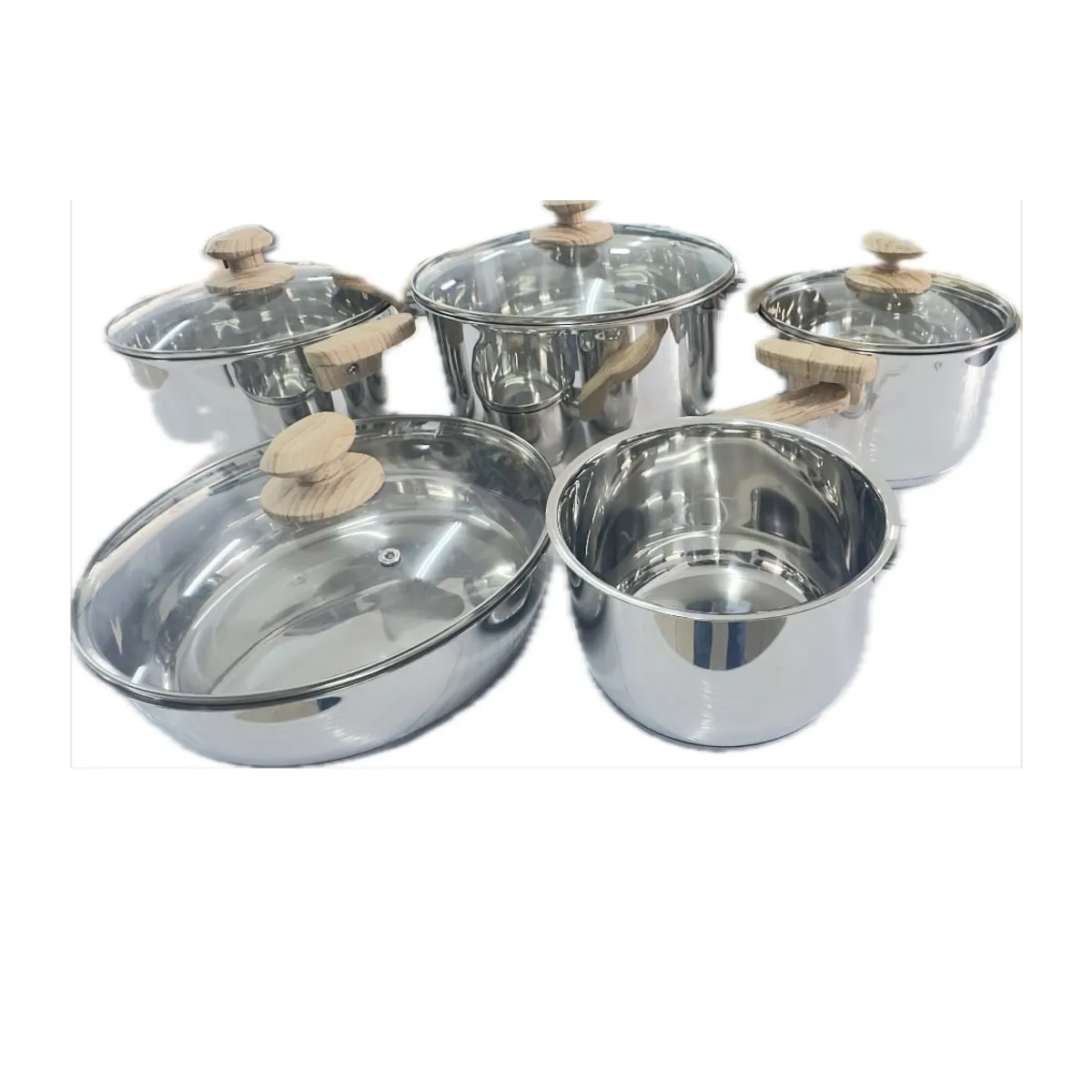 ROYAL - JUEGO DE OLLAS  DE ACERO INOXIDABLE DE 9 PIEZAS ROYAL RY-103CW