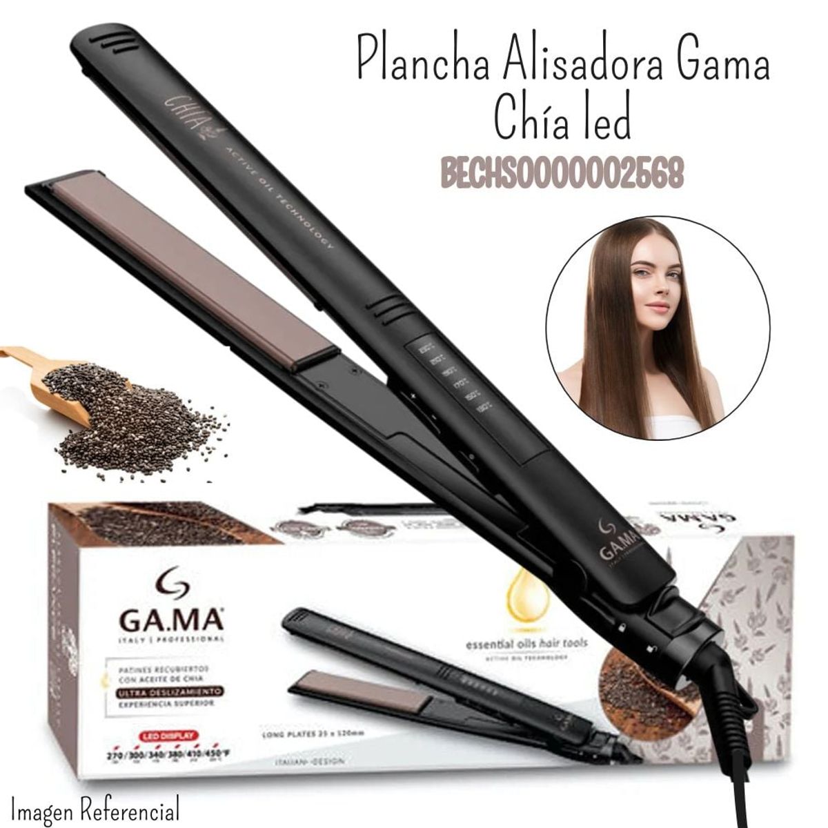 GAMA - Plancha Alisadora Gama Elegance Chia Led