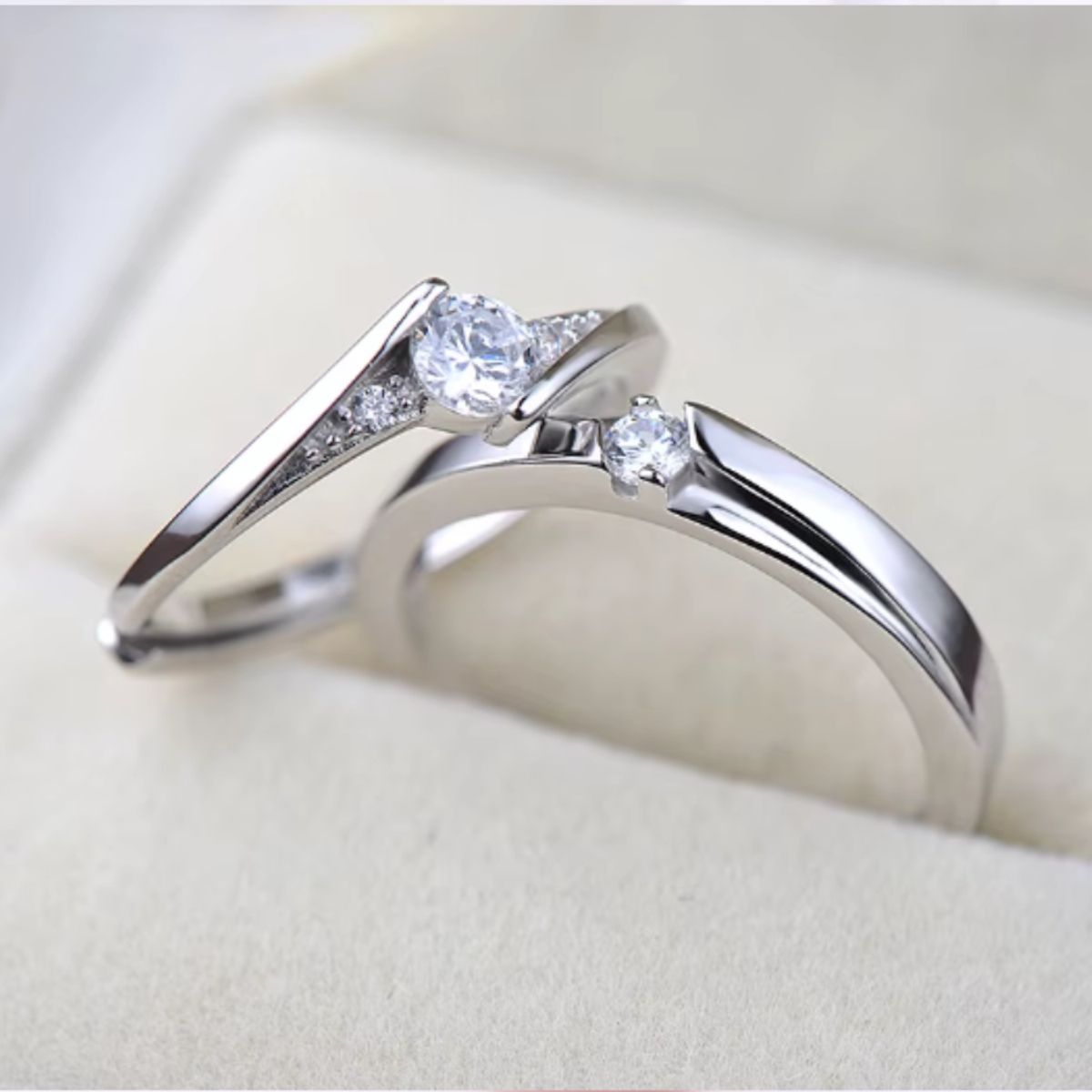 GENERICO - Anillos de Pareja Ajustables - Lazos Eternos