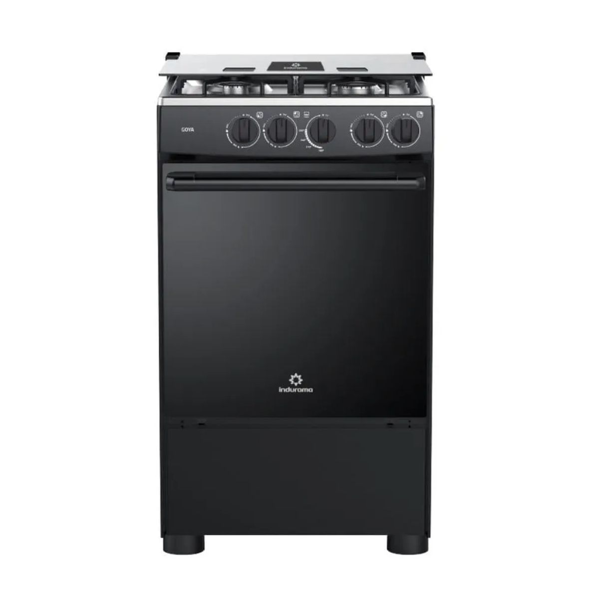 INDURAMA - Cocina a Gas 4 hornillas Negro Indurama Goya