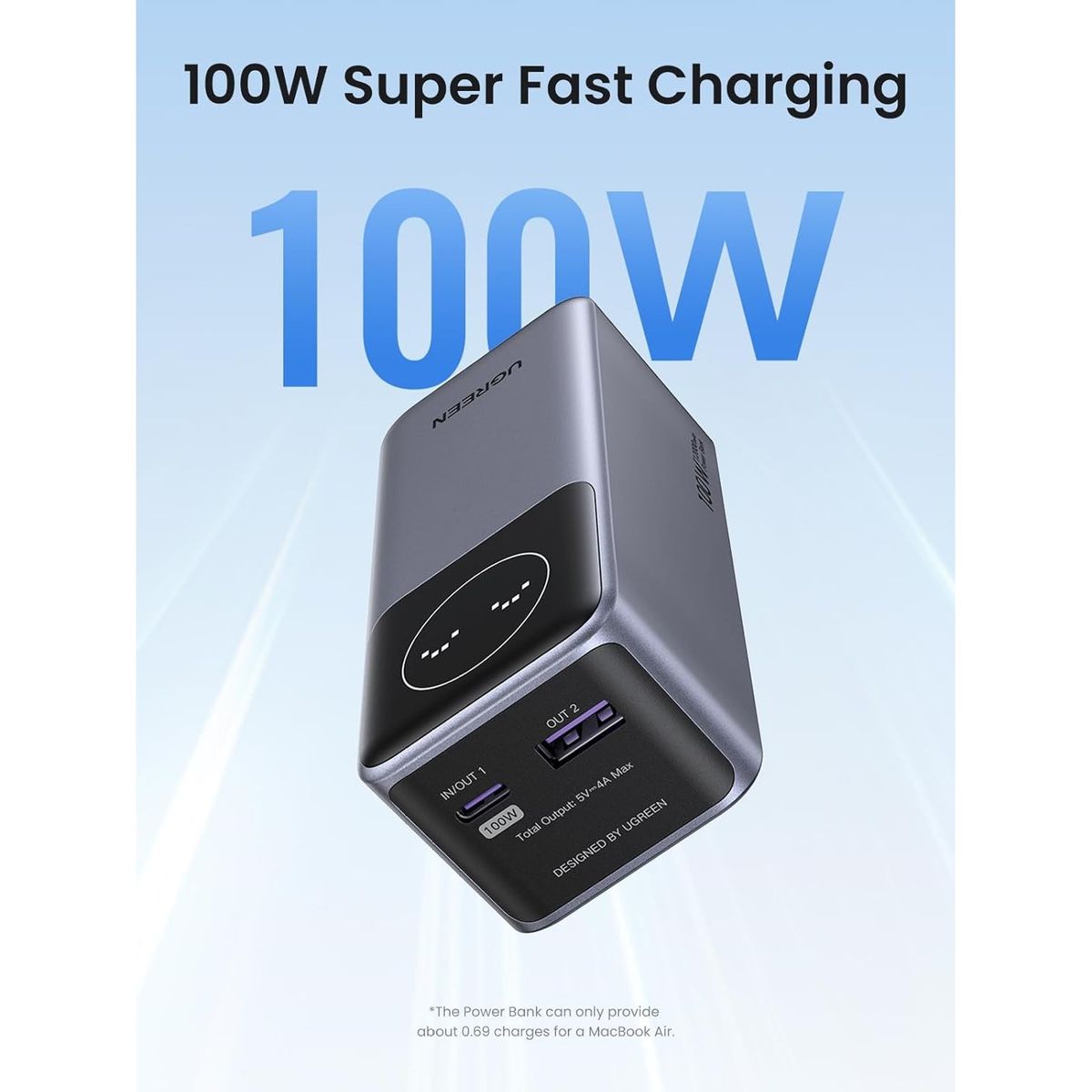 UGREEN - Ugreen Power Bank Nexode 12000 mAh 100W Portátil PD QC PB724 - 35526