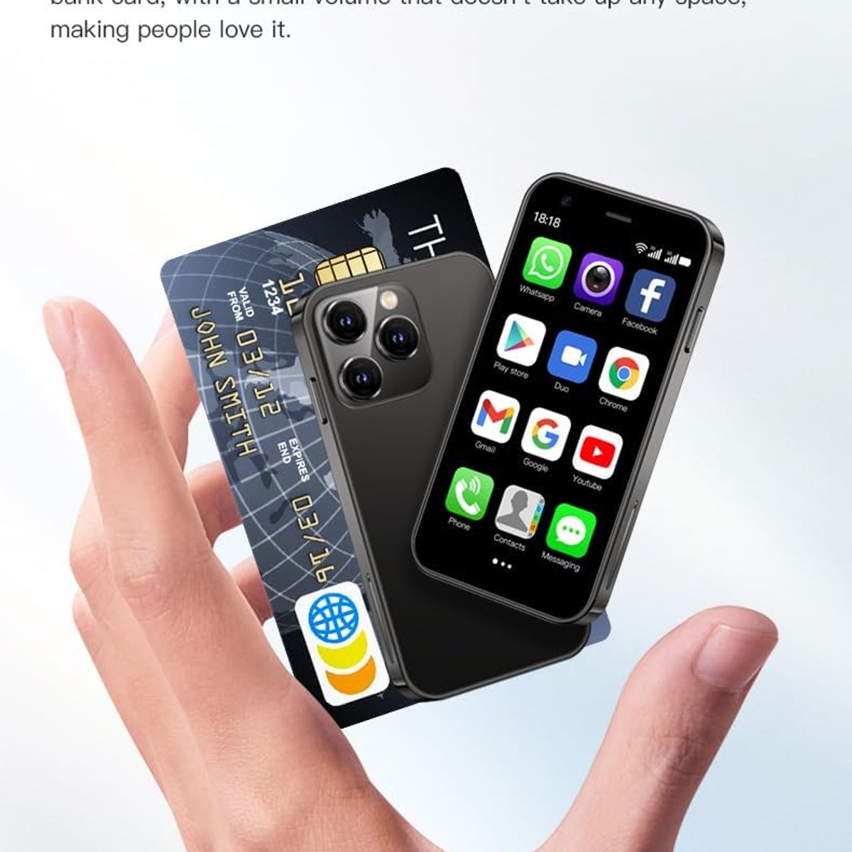 GENERICO - Mini smartphone XS16 Negro