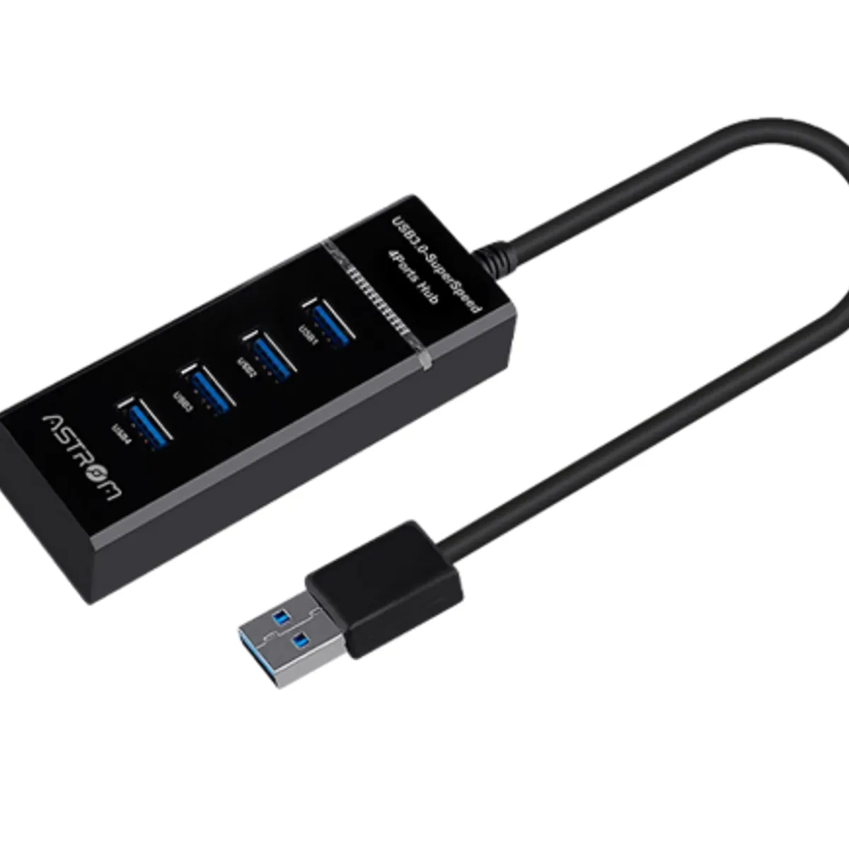 ASTROM - Adaptador HUB USB 4 EN 1 AST H3400 4PORTS 3.0 ASTROM