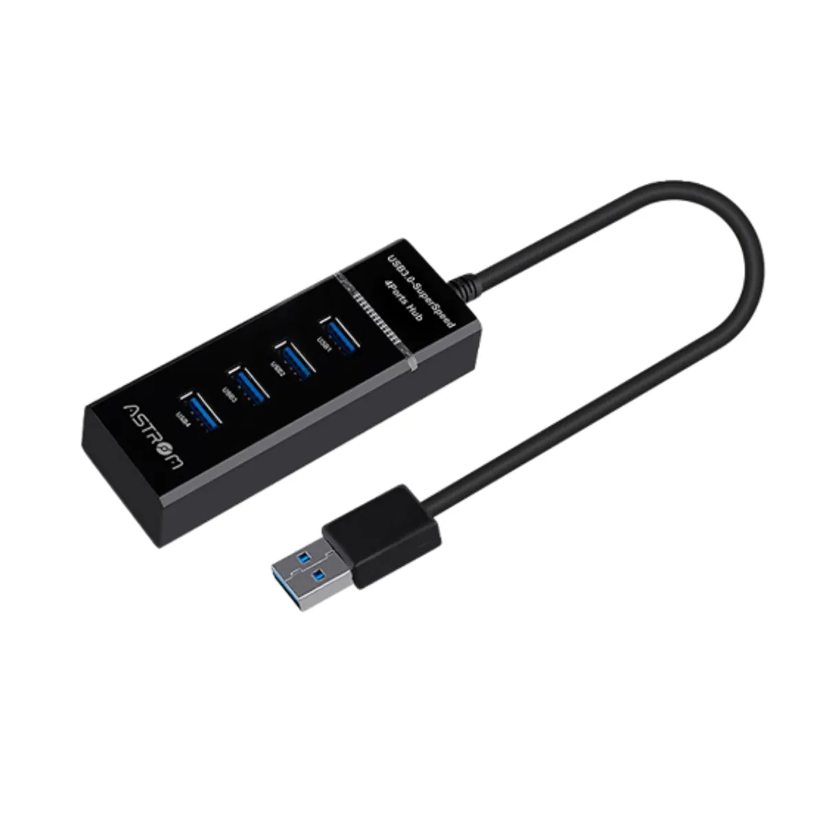ASTROM - Adaptador HUB USB 4 EN 1 AST H3400 4PORTS 3.0 ASTROM
