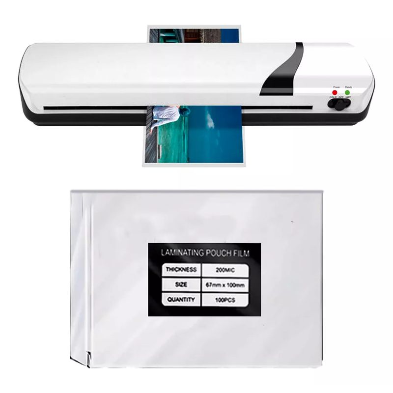 GENERICO - Enmicadora Laminadora Portatil A4 + 100 Micas A4