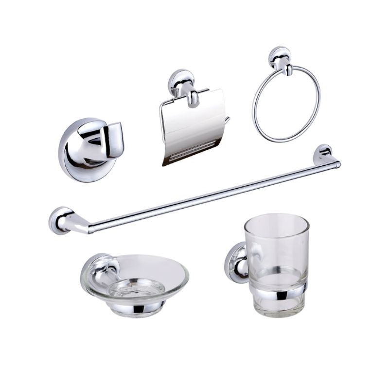 FRATELLI - SETS DE BAÑO 6 PIEZAS CIRCULAR CROMADO 4500-6