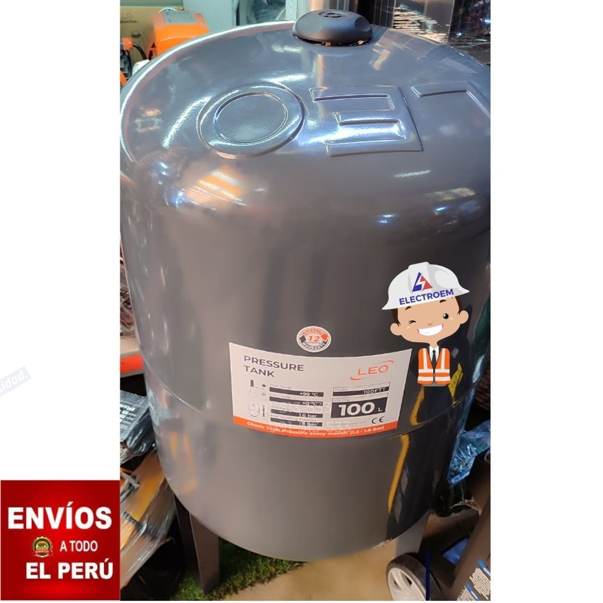GENERICO - TANQUE HIDRONEUMATICO 100 LITROS PARA AUMENTAR PRESION DE AGUA