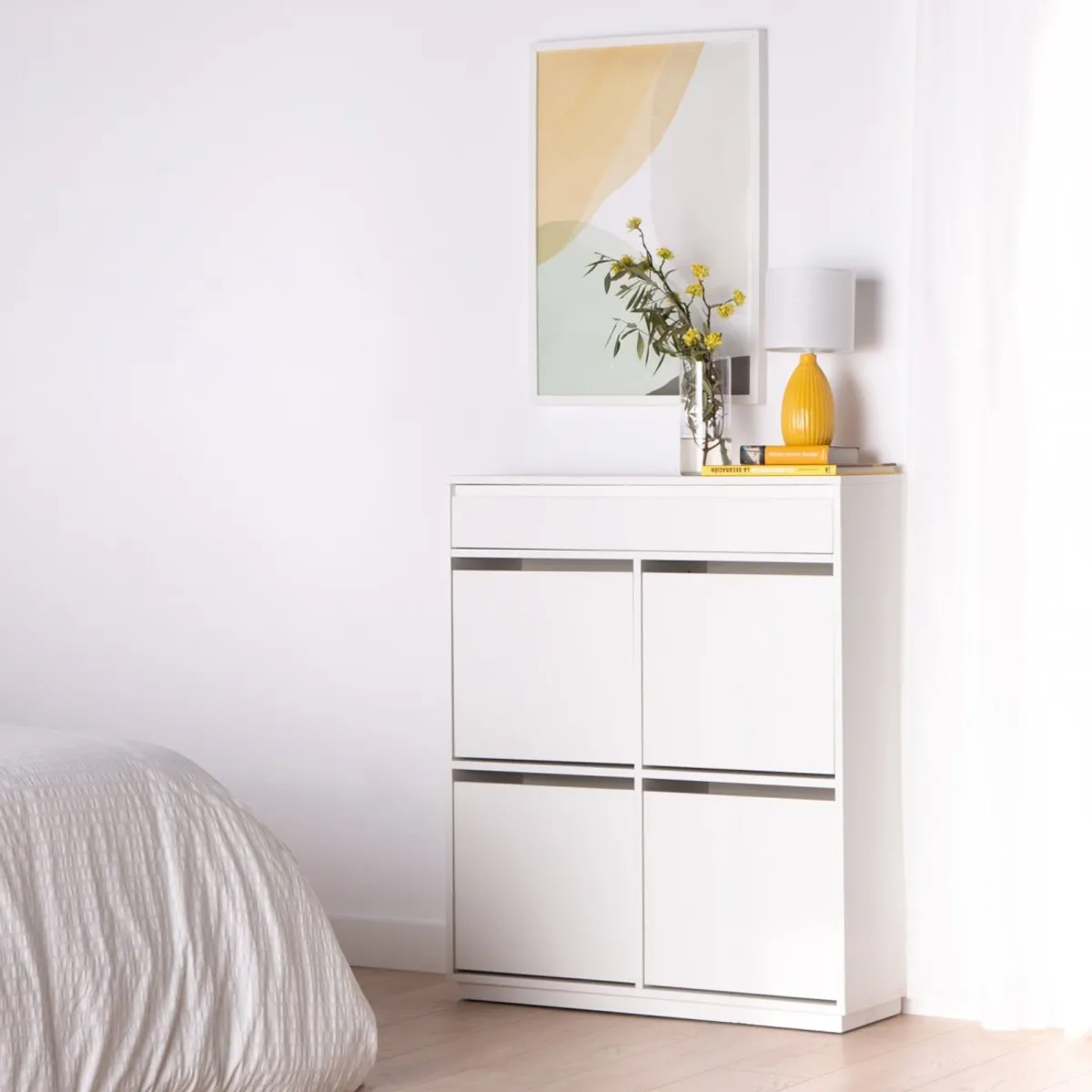 R&R MUEBLES - Zapatera Moderna Isa Blanco R&R MUEBLES