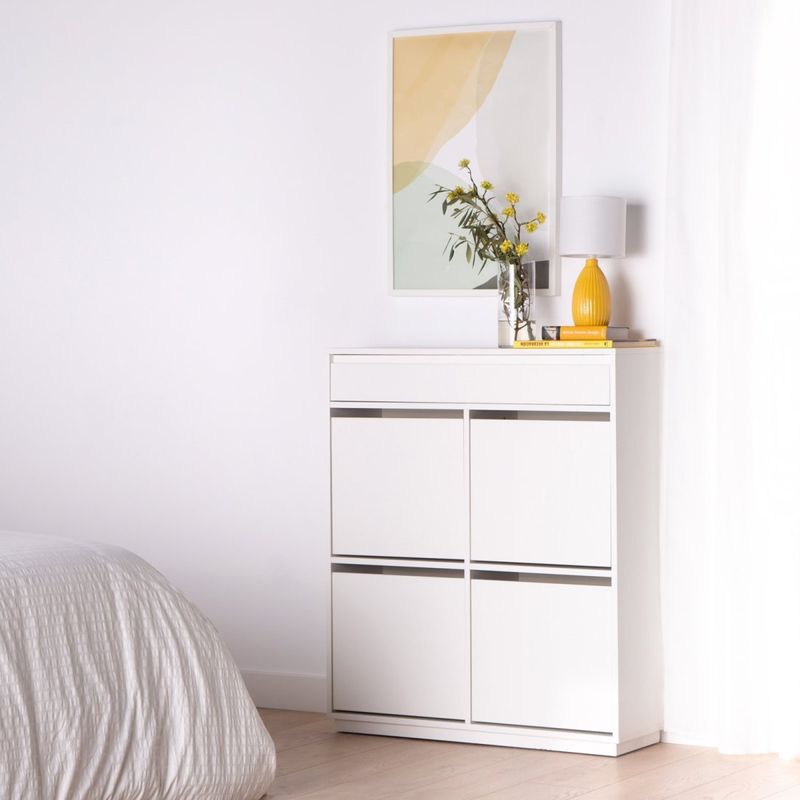 R&R MUEBLES - Zapatera Moderna Isa Blanco R&R MUEBLES