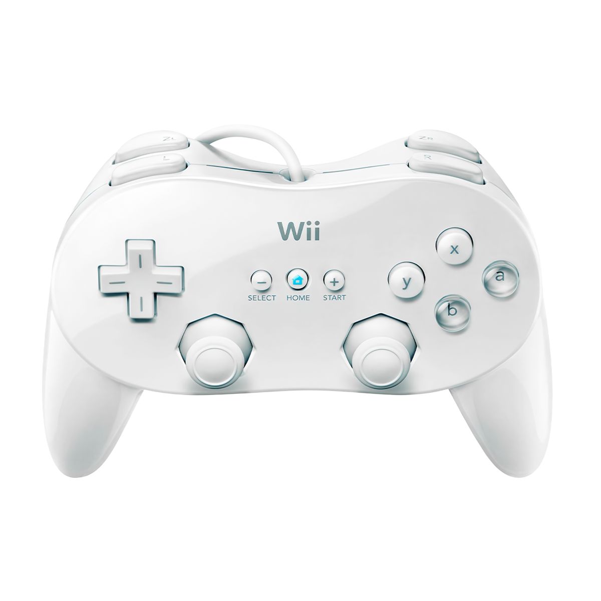GENERICO - Control Original Wii Classic Pro Blanco - Reacondicionado