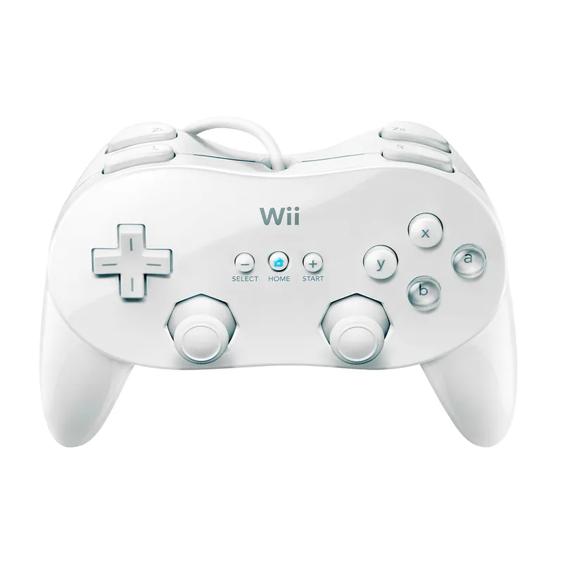 GENERICO - Control Original Wii Classic Pro Blanco - Reacondicionado