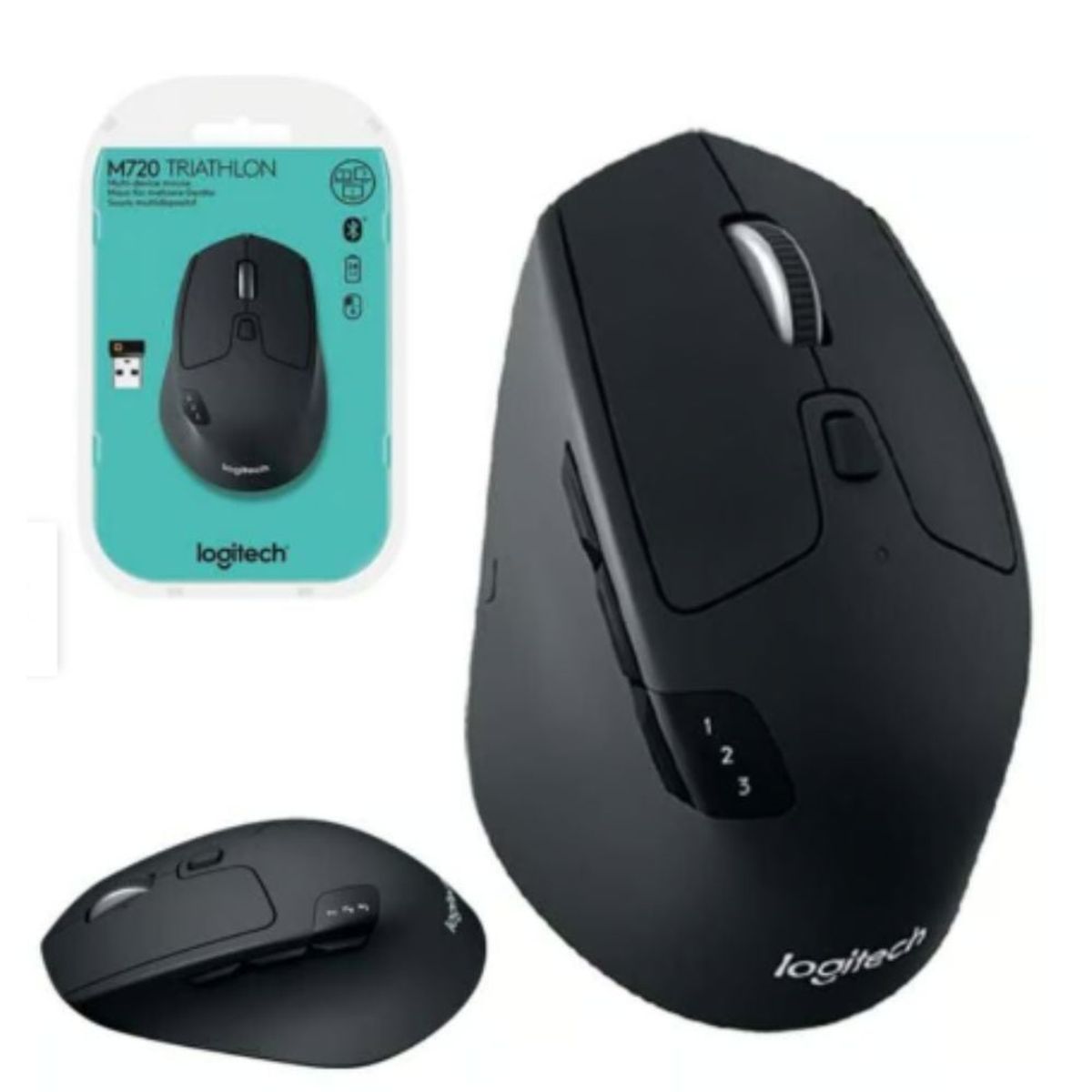 LOGITECH - Mouse Logitech M720 Wireless Triathlon Black negro