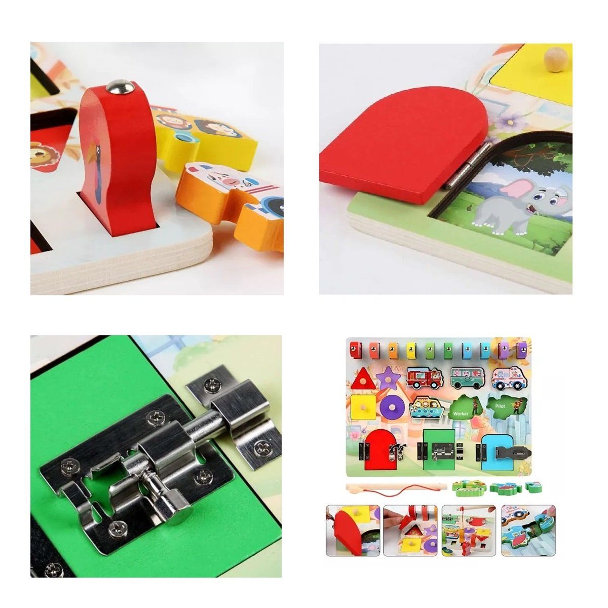 GENERICO - Tablero Ocupacional Montessori de Pesca y Encaje