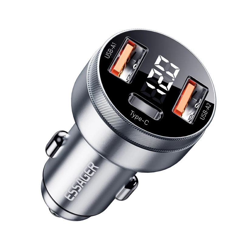 ESSAGER - Cargador de Carro 80w USB2 USB-C ESSAGER