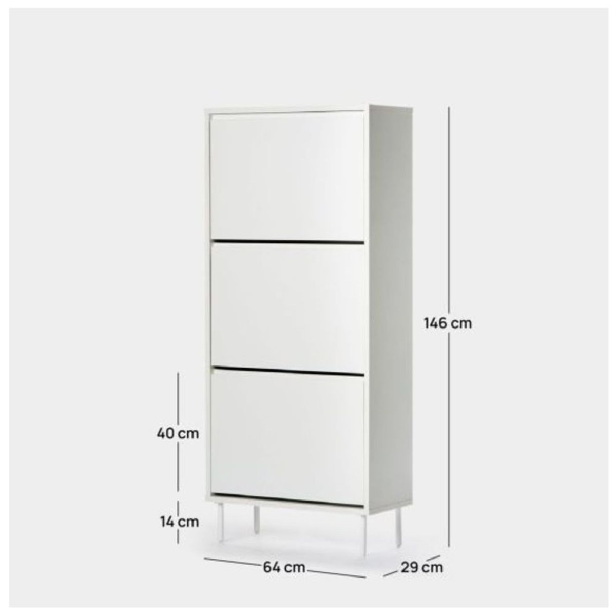 R&R MUEBLES - Zapatera Moderna Carol Blanco R&R MUEBLES