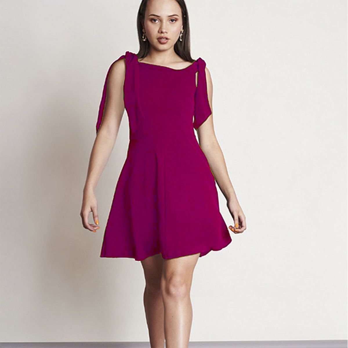 GENERICO - Ev-35 Vestido para Dama Caterina González color Rojo