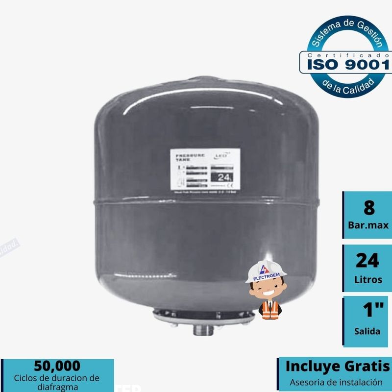 GENERICO - TANQUE HIDRONEUMATICO 24 LITROS PARA AUMENTAR PRESION DE AGUA
