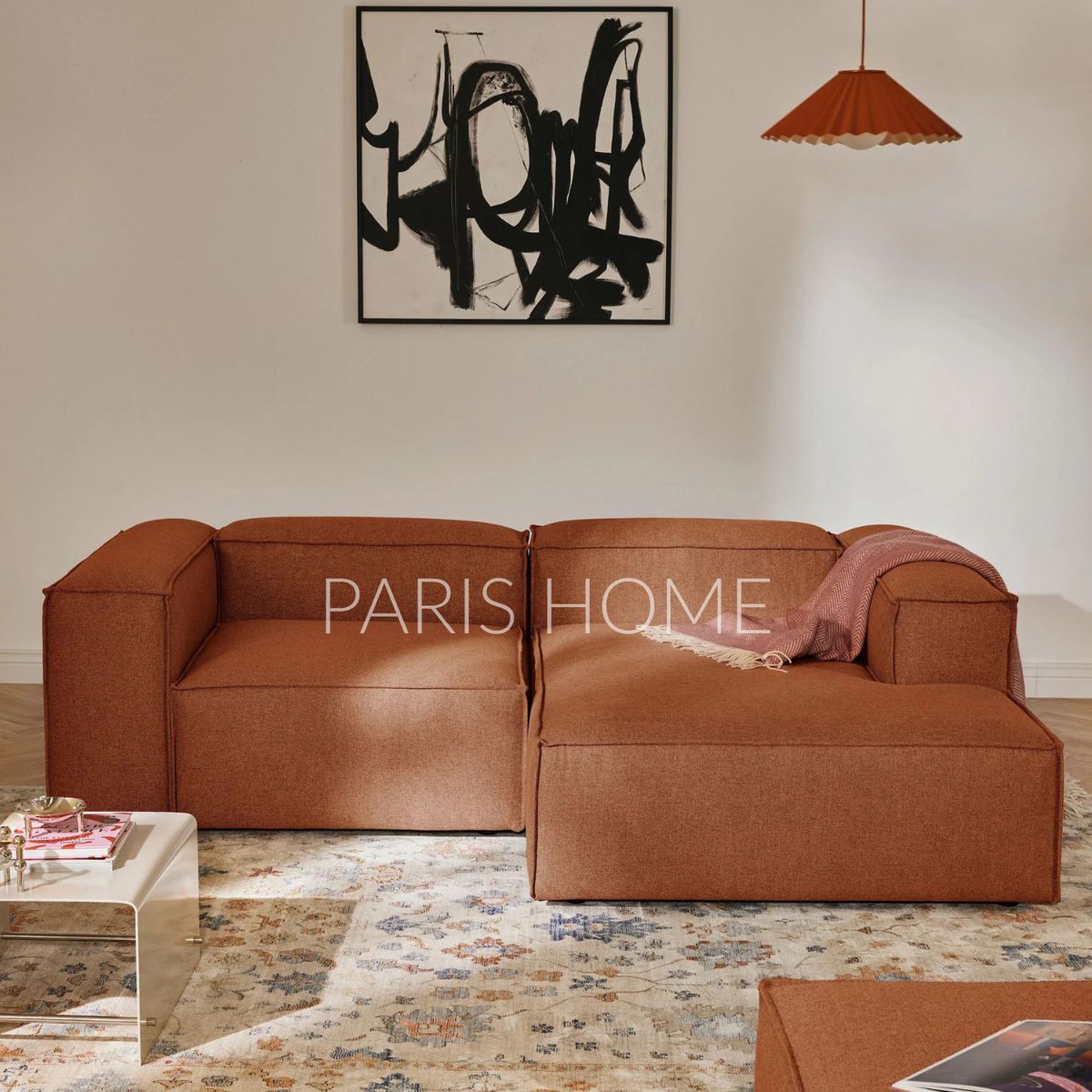 GENERICO - Sofá Derecho Rinconero Monarch Tejido - Terracota