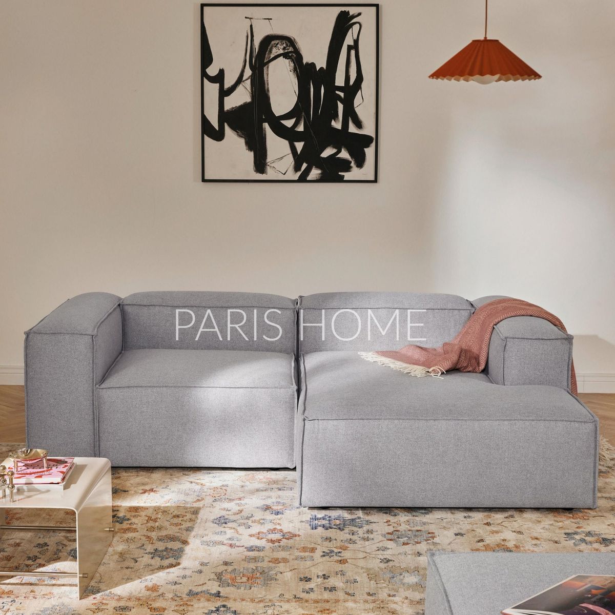 GENERICO - Sofá Derecho Rinconero Monarch Tejido - Gris