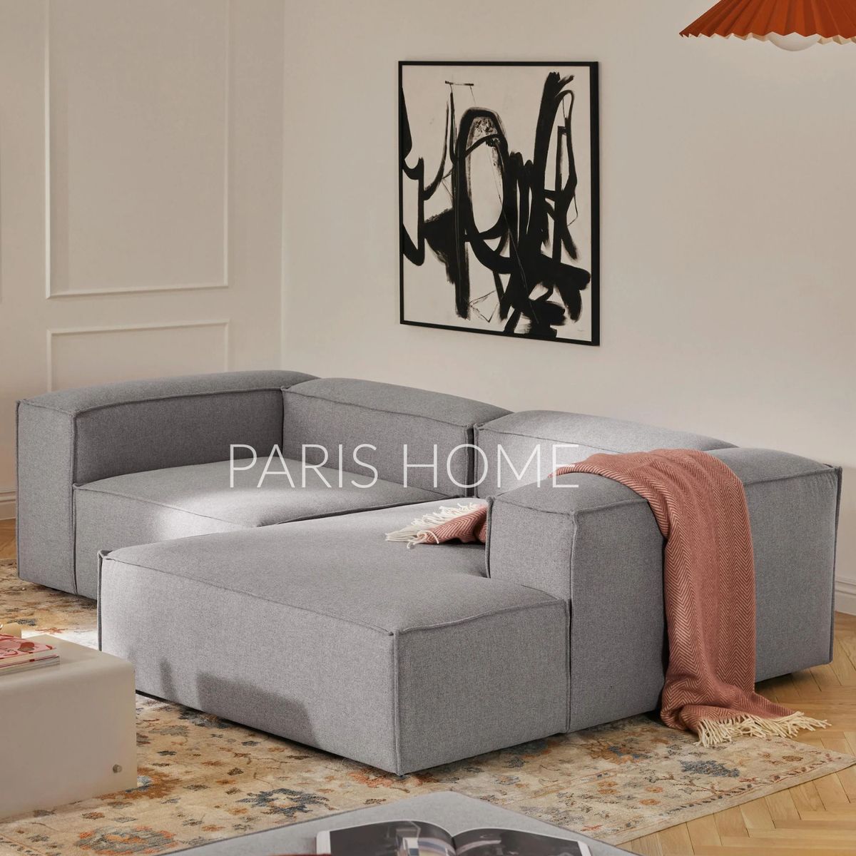 GENERICO - Sofá Derecho Rinconero Monarch Tejido - Gris