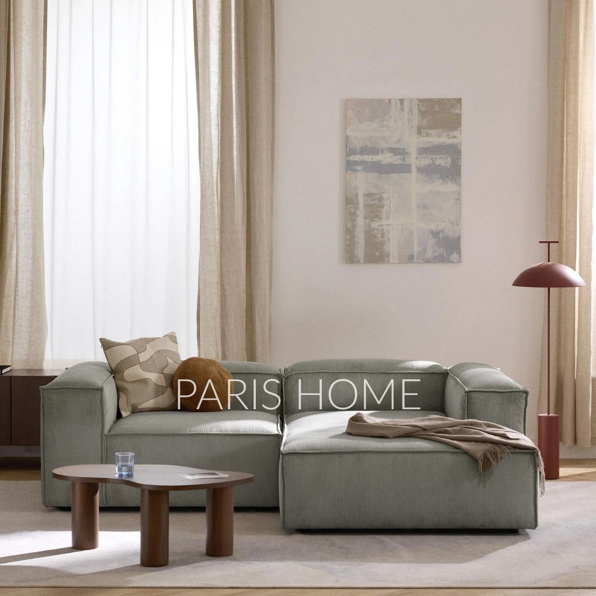 GENERICO - Sofá Derecho Rinconero Monarch Pana - Gris